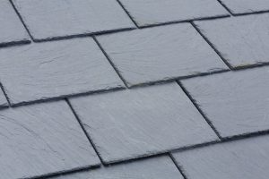 Closeup of a slate roof